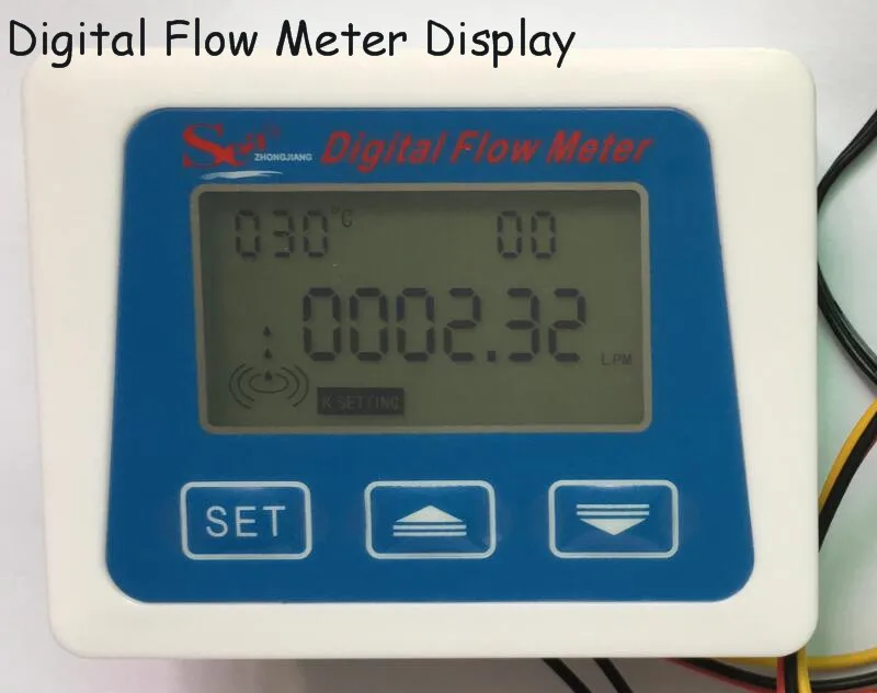 Цифровой расходомер ЖК-дисплей+ G3/" латунный датчик расхода+ температурный измерительный YF-B5 Датчик Холла