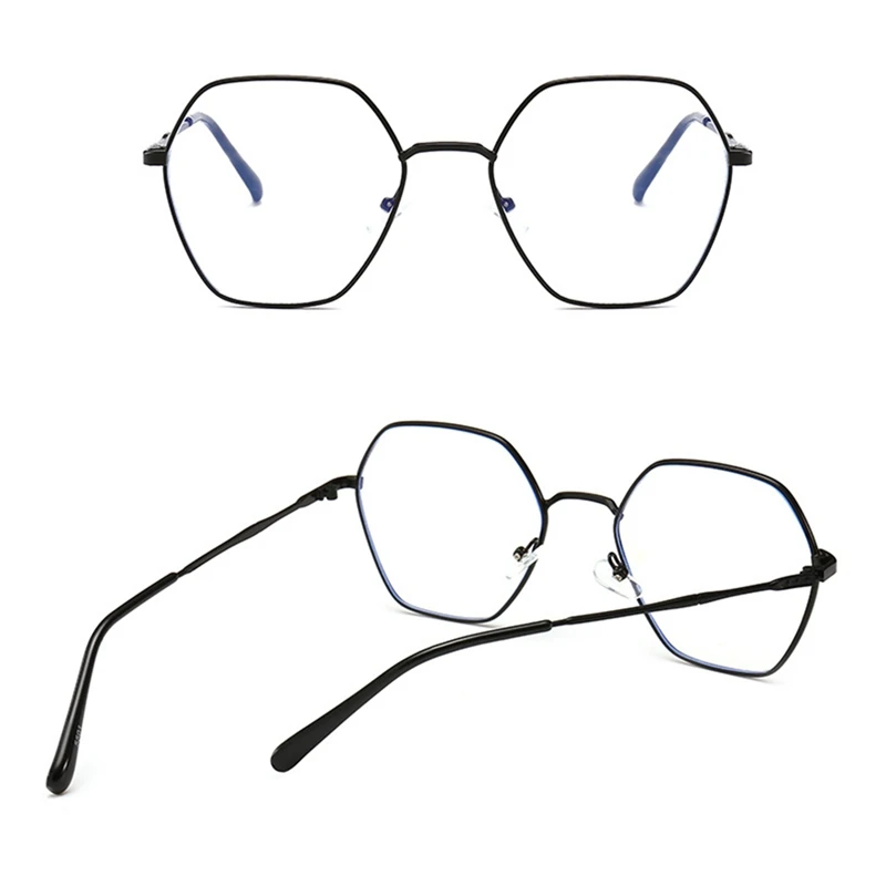 Металлический неправильный многоугольник оправа для очков в ретростиле художественные плоские зеркальные оптические очки могут быть оснащены очками для близорукости