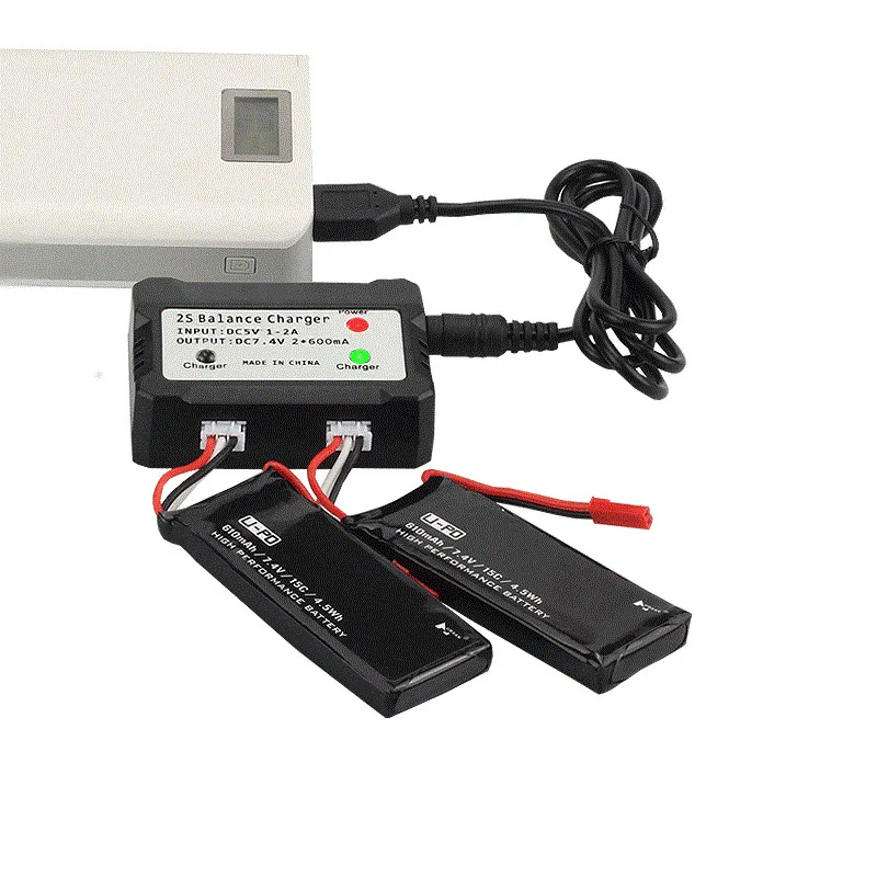 Балансирующее зарядное устройство 7 4 в 600 мА для 2S Lipo аккумулятора Syma X8C MJX X600 X101 BugRC