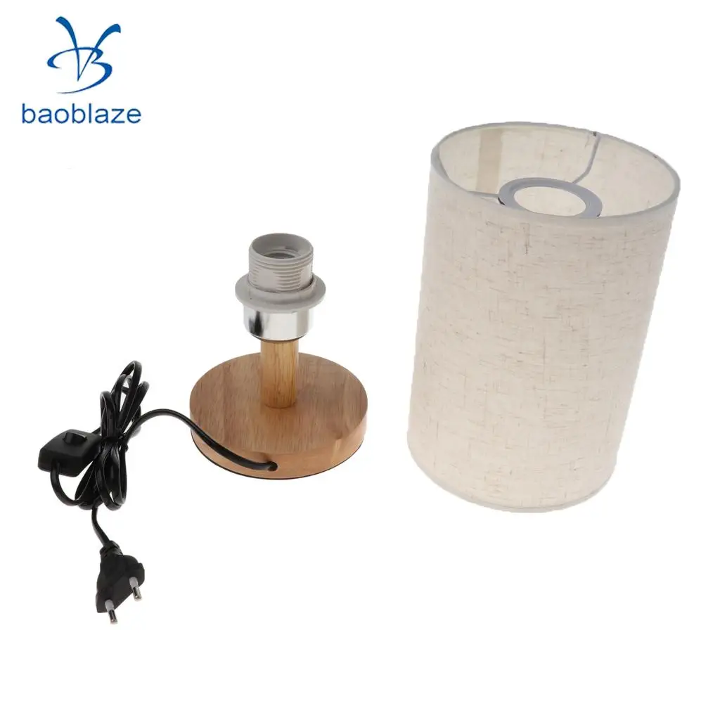 Baoblaze EU Standard Bedside Lamp Light Shade Cover Fabric Lampshade Bar Cafe Bedroom Office Study
