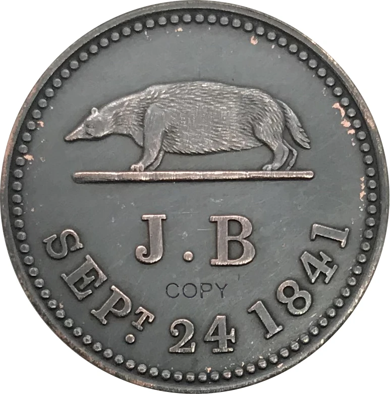 

1841 Malaysia Sarawak 1 Keping Red Copper collectibles Copy Coin