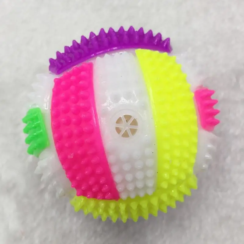 1 шт. светодиодный Биби звук волейбол мигающий светильник меняющий цвет прыгающий Ежик мяч Детские Игрушки для маленьких детей 6,5 см