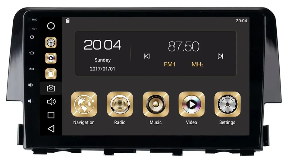 Clearance IPS 32gN 4GRam10.2" Android 9.01 Car Audio for Honda Civic 2015 2016  Headunit Stereo Video GPS Navi Multimedia  Monitor Radio 1