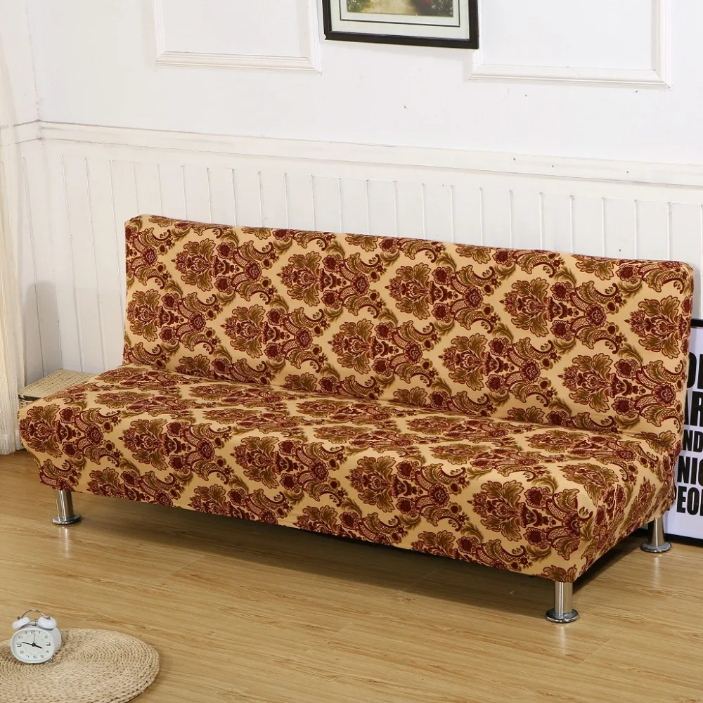 Elastic Print Stretch Sectional Sofa Covers No armrest Polyester fabric