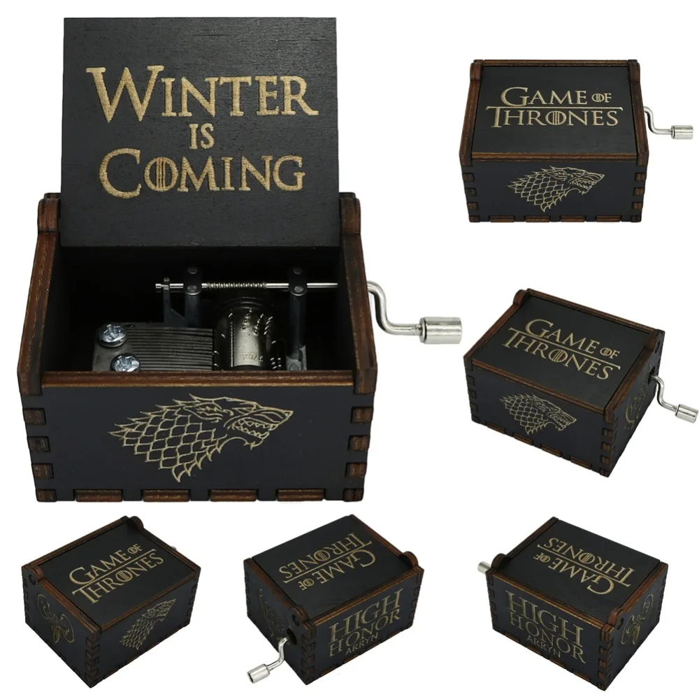 

New Musical Box Star Wars Game Thrones Music Box Over the rainbow Castle In The Sky Hand Cranked Theme Music Birthday Gifts