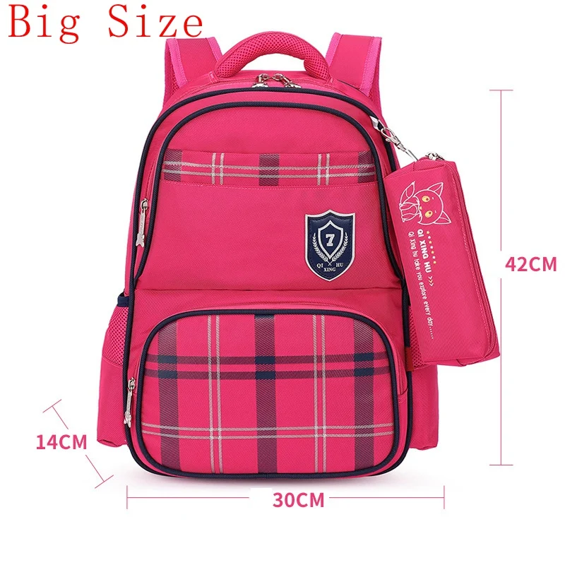 Школьные сумки в духе колледжа для детей, студентов, подростков, девочек и мальчиков, ортопедический школьный рюкзак для начальной школы, детские рюкзаки Mochila - Цвет: Big Hot Pink