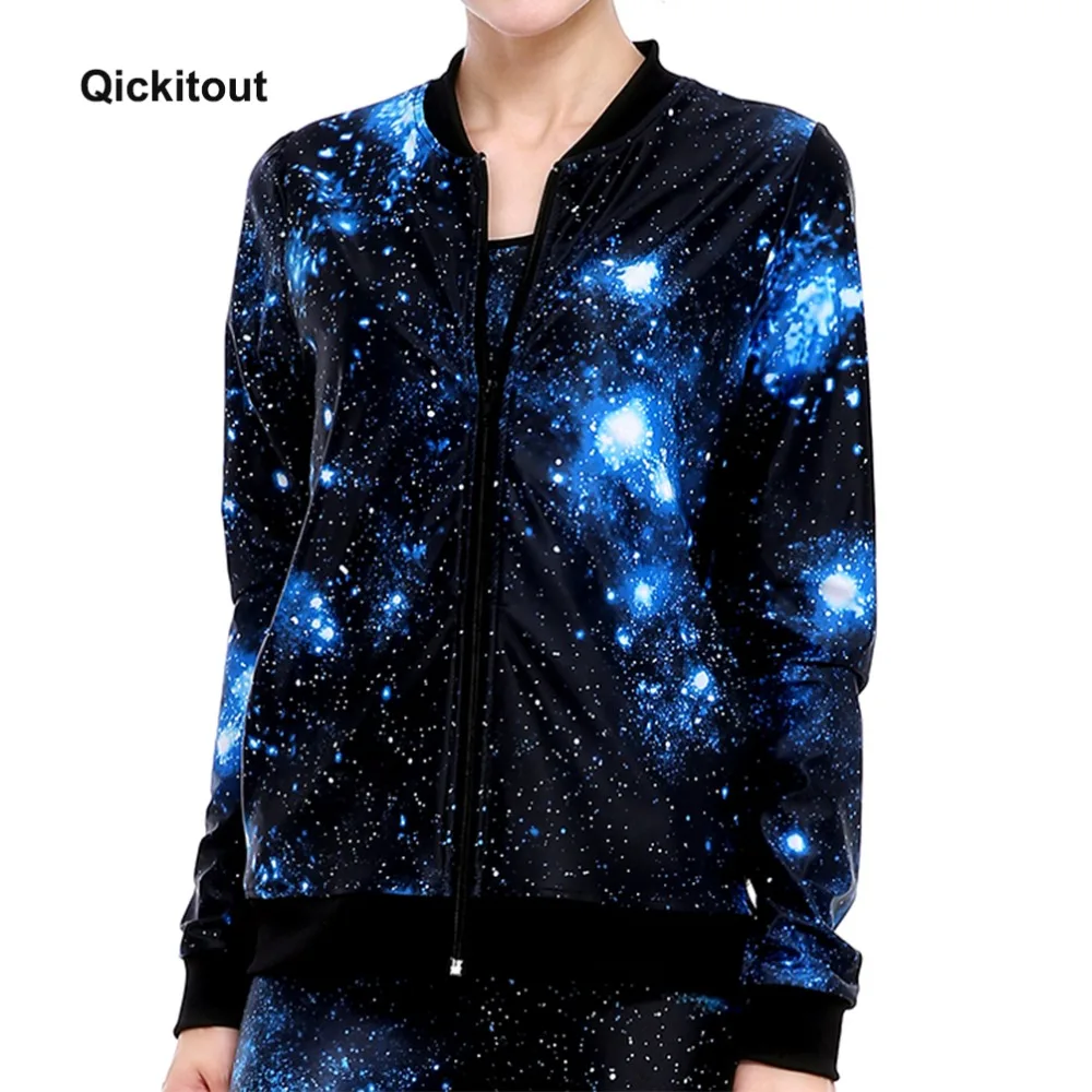 

Qickitout 2017 New Autumn and winter fleeve printed women's casual Long Sleeve Casual Muscle Slim Fit Jackets Coats Sweatshirts