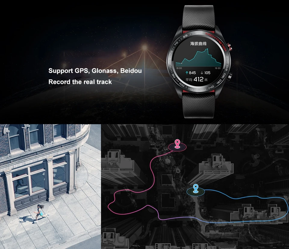 Оригинальные huawei Honor часы Magic Sport Sleep Run Велоспорт плавание gps длительный срок службы батареи фитнес-трекер для измерения сердечного ритма умные часы