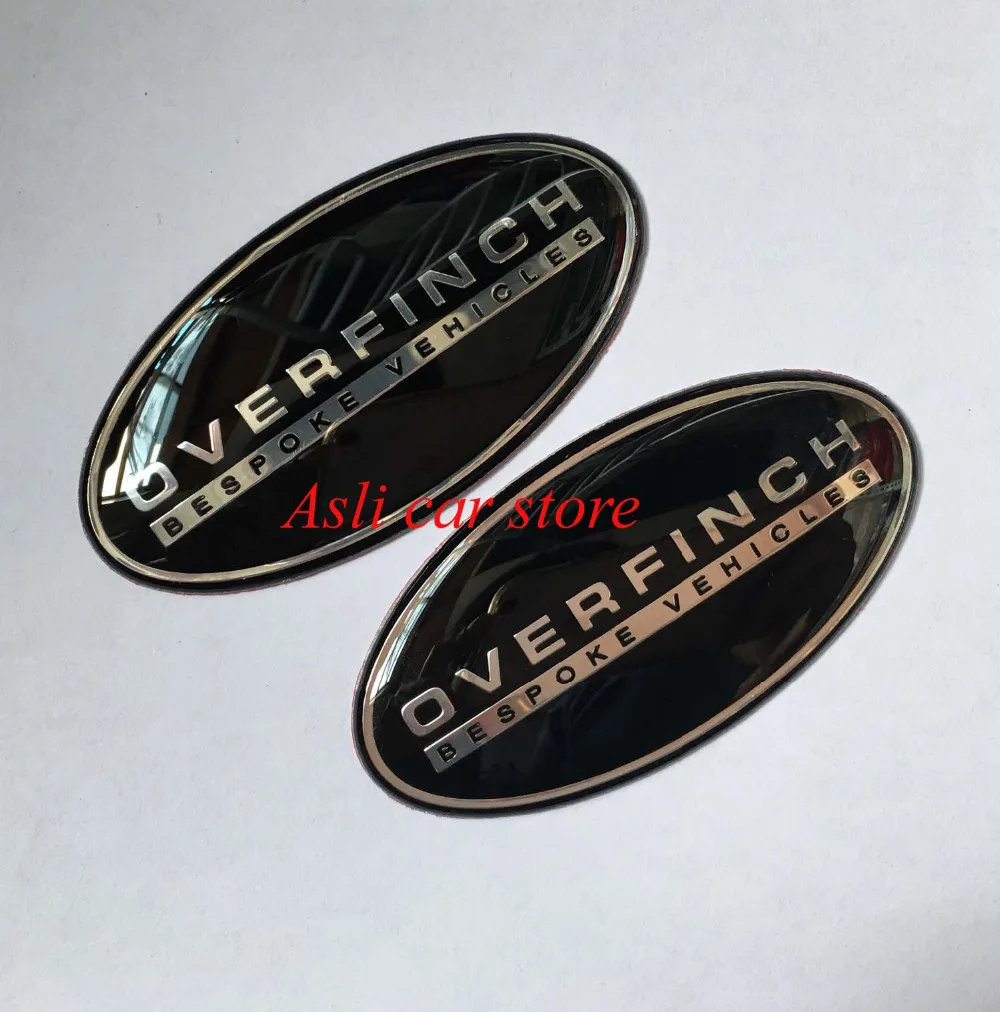 

Free Shipping OVERFINCH BESPOKE VEHICLES Emblem Aluminum Sticker for Rover Defender Discovery Freelander Evoque Auto series