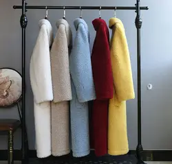 Зимняя куртка для женщин бренд 2019 натуральный мех пальто стрижки овец пальто женский овечьей шерсти длинное шерсть частицы верхняя одежда