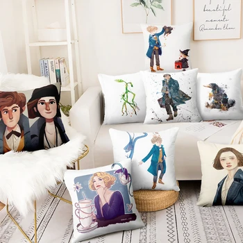 

Fantastic Beasts And Where To Find Them Printed Pillowcase Cartoon Anime Thin Linen Cushion Decorative Pillows Almofadas 45*45cm
