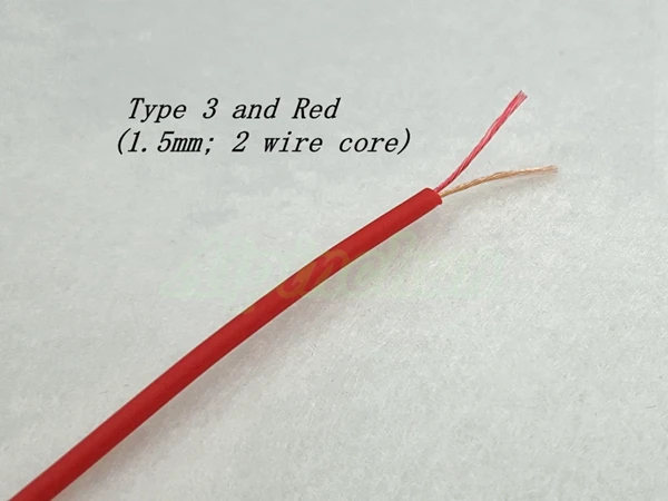 Aipinchun 2 м/лот DIY аудио кабель для наушников Ремонт Замена наушников провод шнур черный/красный/фиолетовый - Цвет: Type 3 and Red