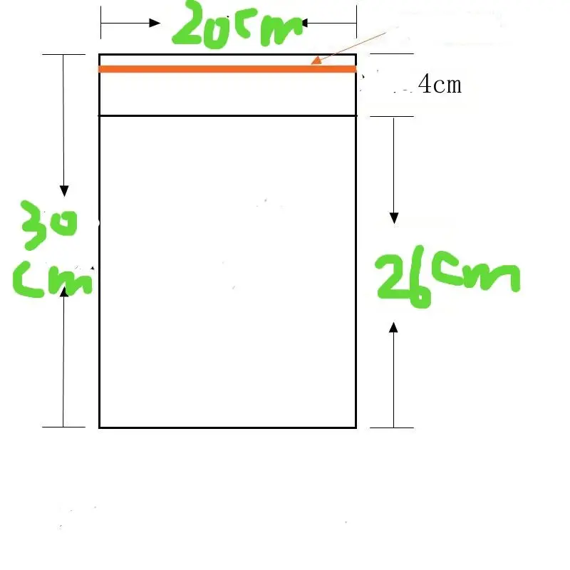 20*30 см (7 87 * 11.4in) прозрачный из целлофана с застежкой/БОПП/поли мешки Opp для