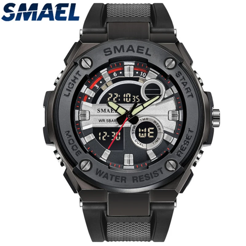 

SMAEL Mens Watches Top Brand Luxury Analog Quartz Watch Men Military Sport Multifunction LED Digital Clock Man Relogio Masculino