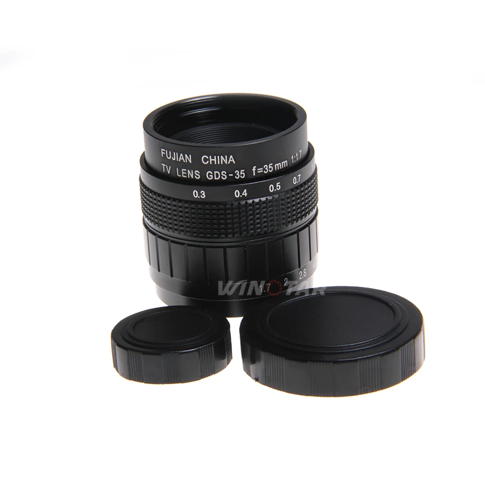 Фуцзянь 35 мм F1.7 CC ТВ Объектив+ C крепление кольцо для Canon беззеркальная камера EOS M M2 M3 M5 M6 M10 M100(черный