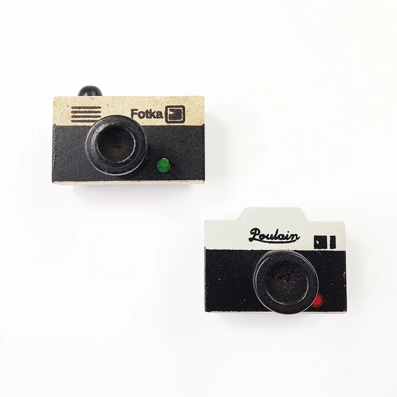 

24 Pcs/pack New Cute Wooden Clear Stamp Ancient Camera Shape Stamps Decoration Stamp Wholesale