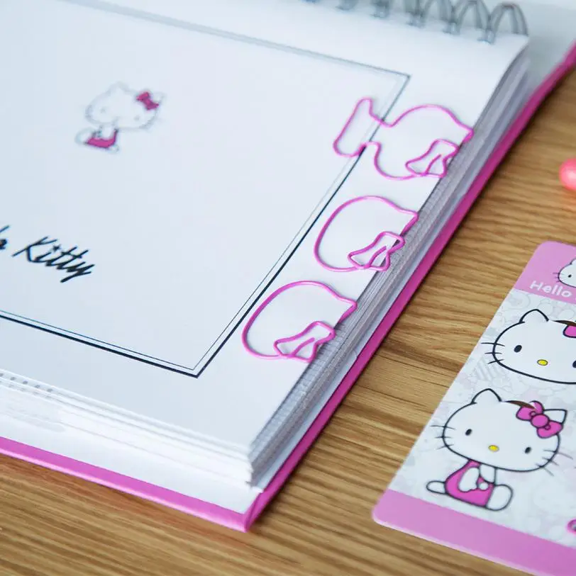 

Kwaii cute cat shaped paper clips clamp and can as cute bookmarks