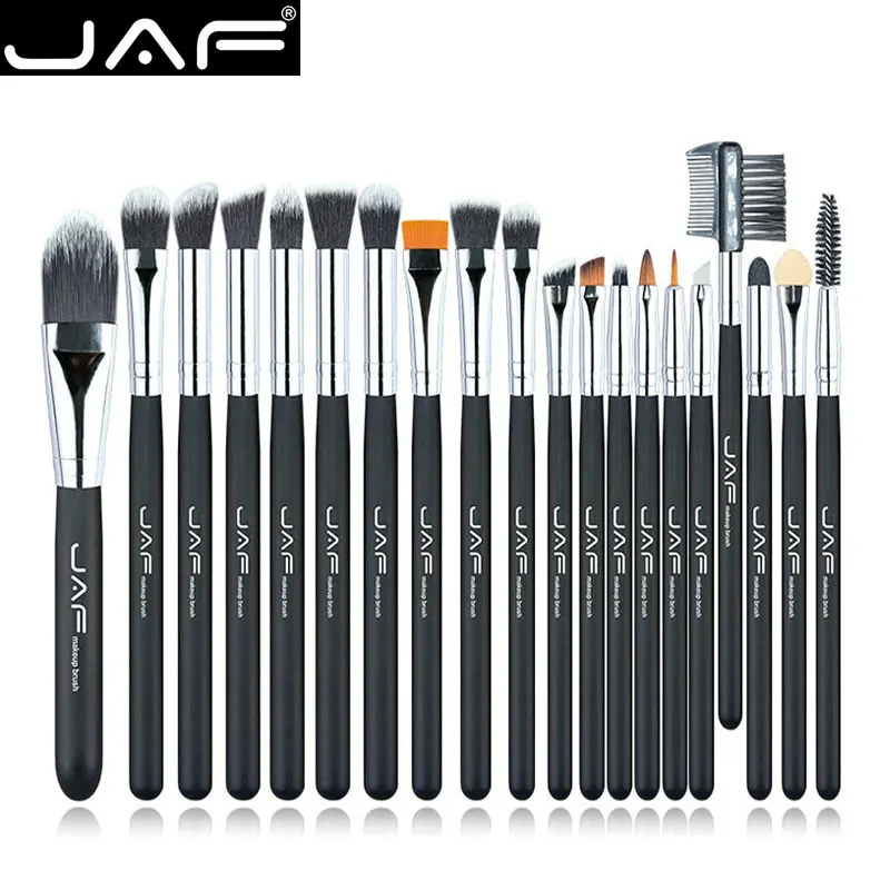 JAF бренд 20 шт./компл. Кисть для макияжа Professional Foundation Eye Shadow Blending Cosmetics Make-up Tool Vegan синтетические таклоновые