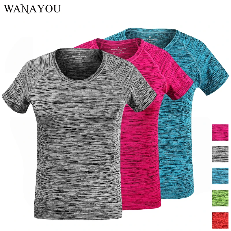 

Women Quick Dry Running T-shirt,Compression Short Sleeve Shirt,Gym Shirt Fitness Top,Workout Training Tees,Sports T-shirt