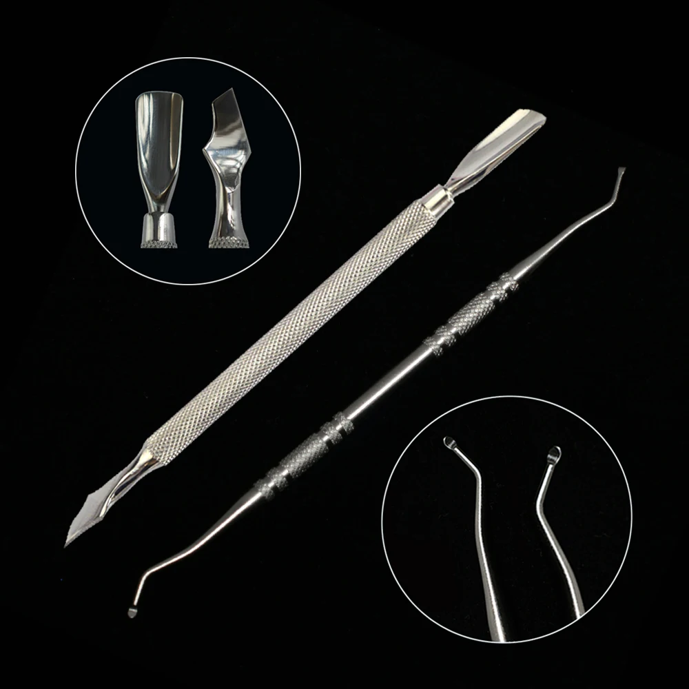 Stainless Steel Essential Cuticle 2 Way Spoon Pusher Pedicure Manicure