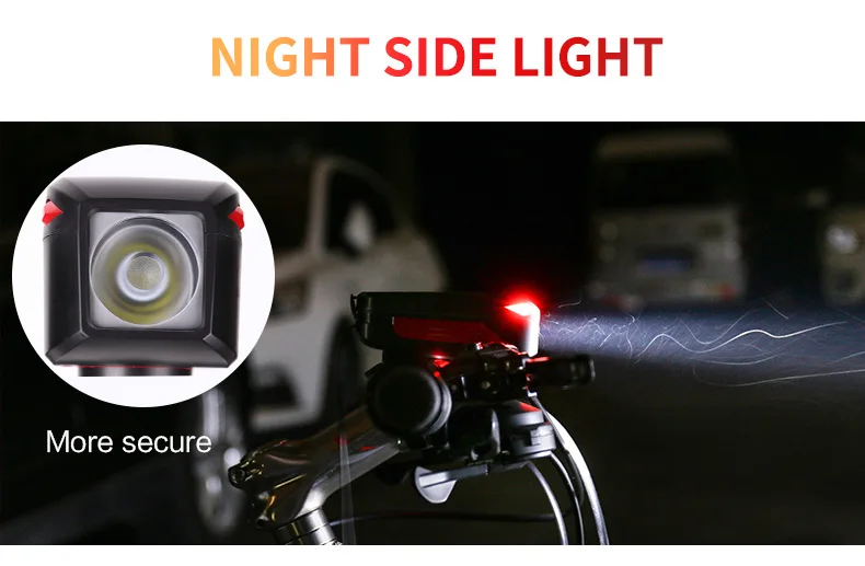 Sale WHEEL UP Bike Bicycle Horn Headlight USB Rechargeable LED Lamp IPX5 350 Lumens Cycling Headlight With Horn Handlebar Flashlight 12