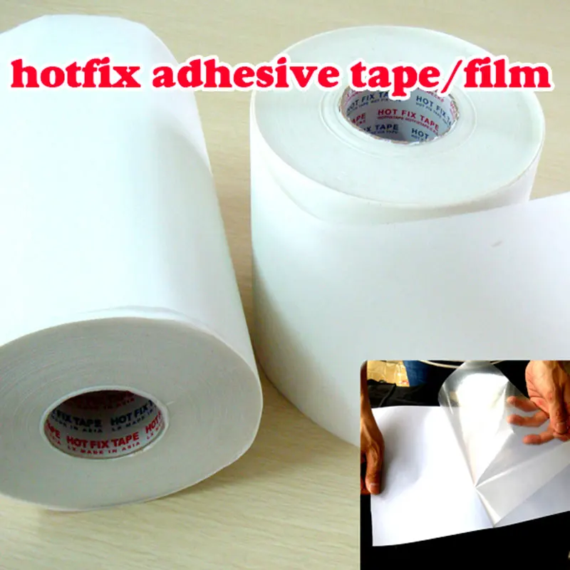 10 mtr Mylar Tape Iron on transfer paper hotfix rhinestone diamante 24cm wide