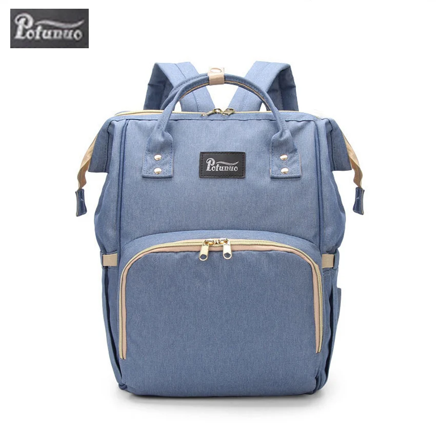 Pofunuo Fashion Diaper Bag Multi function Maternity Nappy Bag Brand