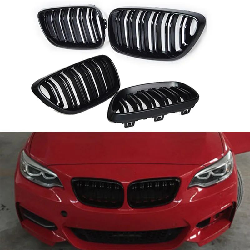BMW 14-18 2 Series f23 f87 218i 220i 2281 M235i  grille 2-slat matte black