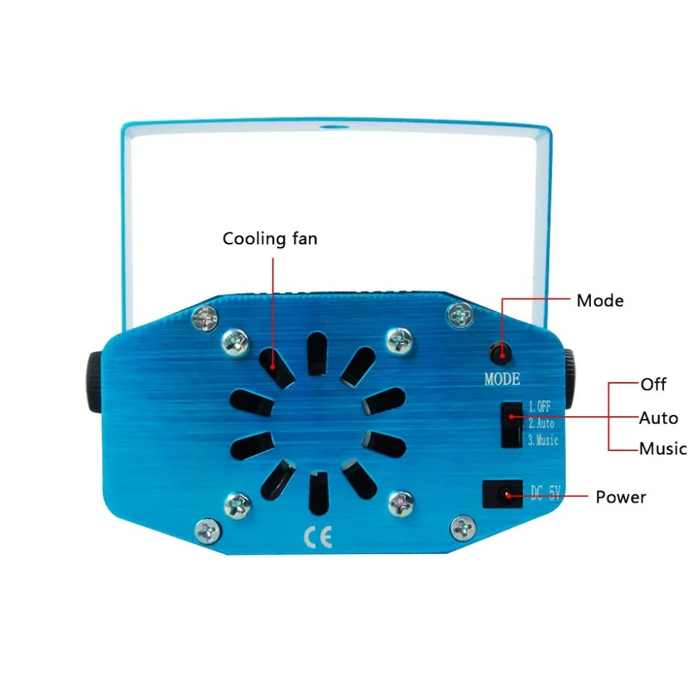 AUCD Мини Портативный ИК-пульт дистанционного управления RG метеоритный Световой Лазерный проектор DJ KTV домашний Рождественский Праздник Вечеринка Dsico шоу сценическое освещение синий OI-U