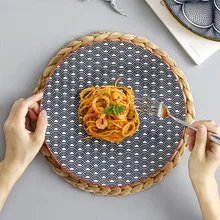 10,5 дюймов Простые керамические тарелки в японском стиле многоцветная инкрустация фарфоровая десертная тарелка Стейк Салат закуски, торт тарелки Посуда