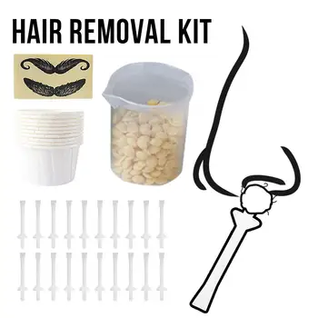 

1 Set Paper Free Nose Wax Kit Pearlescent Nose Hair Removal Hard Wax 50g Cleaning Hair Removal Wax