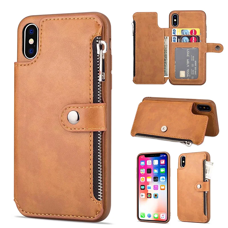 Роскошный чехол-сумка из искусственной кожи для iPhone 7 7Plus 8 откидная крышка на