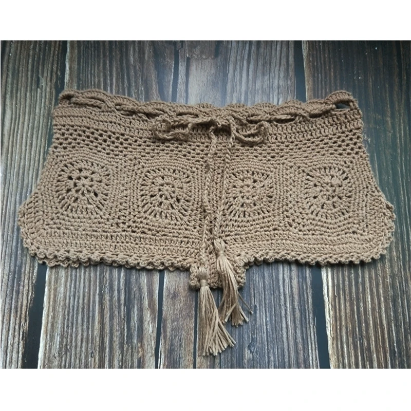 Boho Knit Crochet Beach Shorts 12