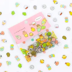 80 шт./пакет японский канцелярский стикер s милый кот липкая бумага Kawaii ПВХ дневник наклейка с медведем для украшения дневник в стиле