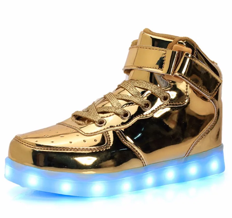 Дети Спортивная обувь Обувь для мальчиков Обувь для девочек детей зарядка через USB светящиеся кроссовки светодиод загорается Обувь