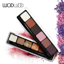 WODWOD Brand Eyeshadow Palette 6 Color Shimmer Glitter Eye Shadow Makeup Set With Brush Naked Maquiagem Smoky Shinning Make Up