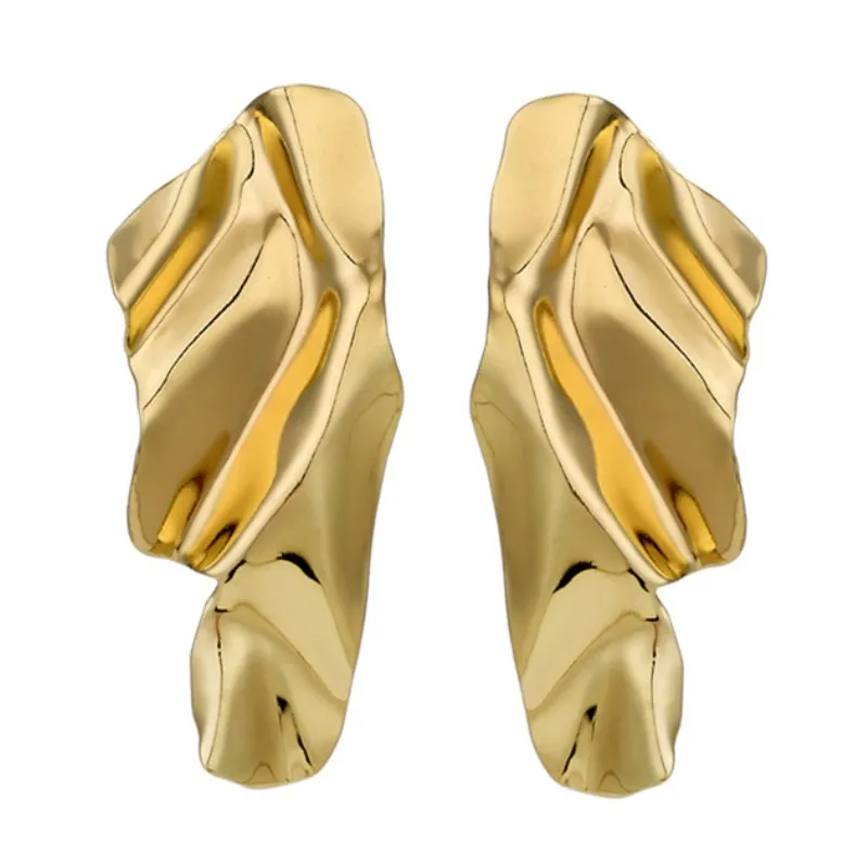 Креативные геометрические Висячие серьги для женщин, женские преувеличенные металлические висячие серьги с золотом и серебром, хорошие украшения в подарок - Окраска металла: EB2172 Gold