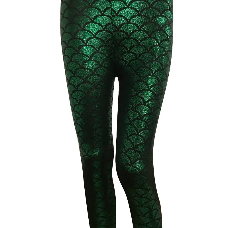 Шикарные женские леггинсы нового дизайна в виде рыбьей чешуи, летние модные легинсы с 3D принтом русалки, легинсы с градиентной расцветкой, штаны, леггинсы - Цвет: MG