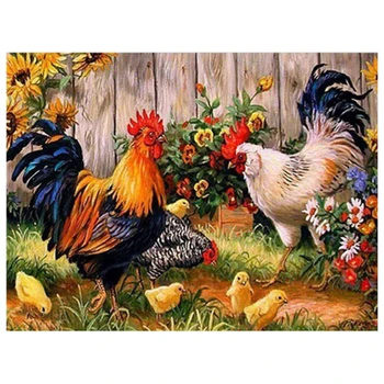 

YI BRIGHT Full Square/Round Drill 5D DIY Diamond Painting "Cock" Embroidery Cross Stitch 3D Mosaic Rhinestones Home Decor CNN