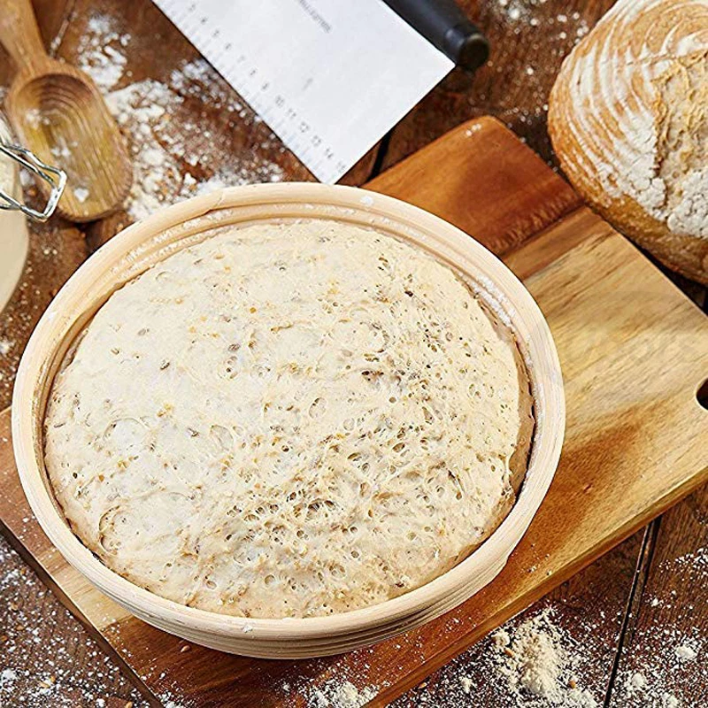 Плетеная плетеная корзина из ротанга для выпечки хлеба натурального