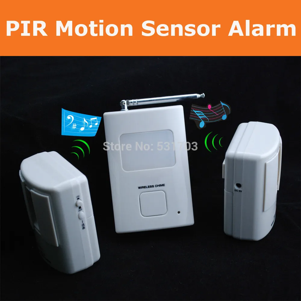 

NEW Wireless Alarm PIR Motion Sensor detector Safety Alert for Home Security Alarm systems with Nightlight Welcome device
