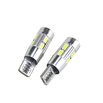 

2pcs T10 W5W Canbus No Error 10 Smd 5630 5730 Led Bulbs High Power Wedge Car Parking Fog Lamp Auto Reading Dome Light 12V