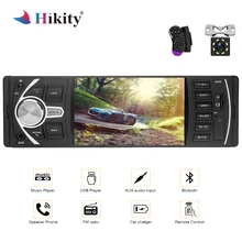 Hikity Car Radio 1 din 4022d FM radio car Auto Audio Stereo Bluetooth Autoradio Support Rear view Camera Steering Wheel Contral