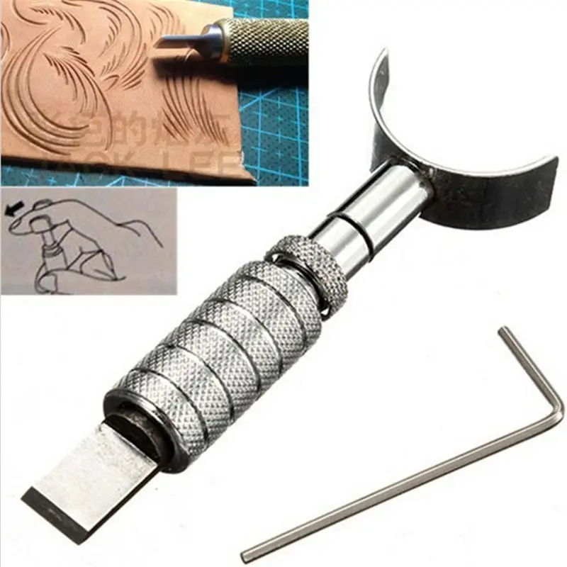 

8 cm Leather Craft Tools Adjustable Swivel Craft Graver DIY Handmade Leather Tools Rotating Carving Knife With Blade L65