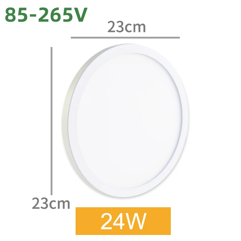 Kaguyahime круглый светодиодный Панель лампа AC 85-265 V Светодиодный поверхность квадратный потолочный светильик 36 Вт 24 Вт 18 Вт современный потолочный светильник для украшения дома - Испускаемый цвет: Round B 24W