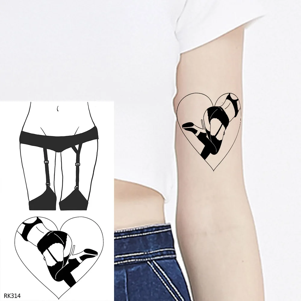 Tatouage Au Dessus Des Fesses OMMGO – autocollant de tatouage temporaire pour fille, bas Sexy, Style  noir, à la mode, maquillage de fête, faux tatouages, Art corporel,  personnalisé, tata, cœur, fesses - AliExpress Beauté & Santé
