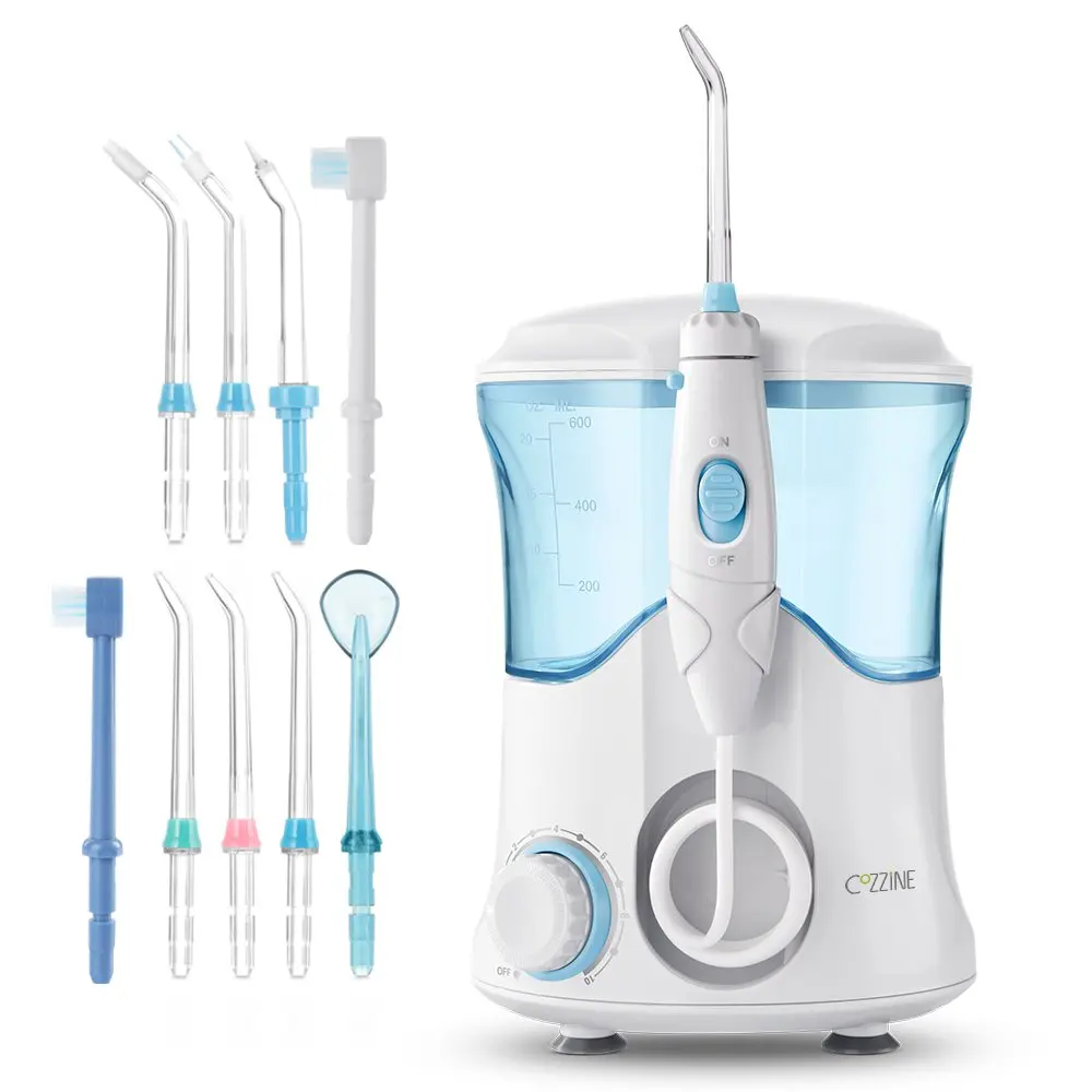 

COZZINE FC169 600ml Oral Irrigator Professional Oral Water Irrigator With 9 Multifunctional Water Flossing Tips Teeth Brush Tool