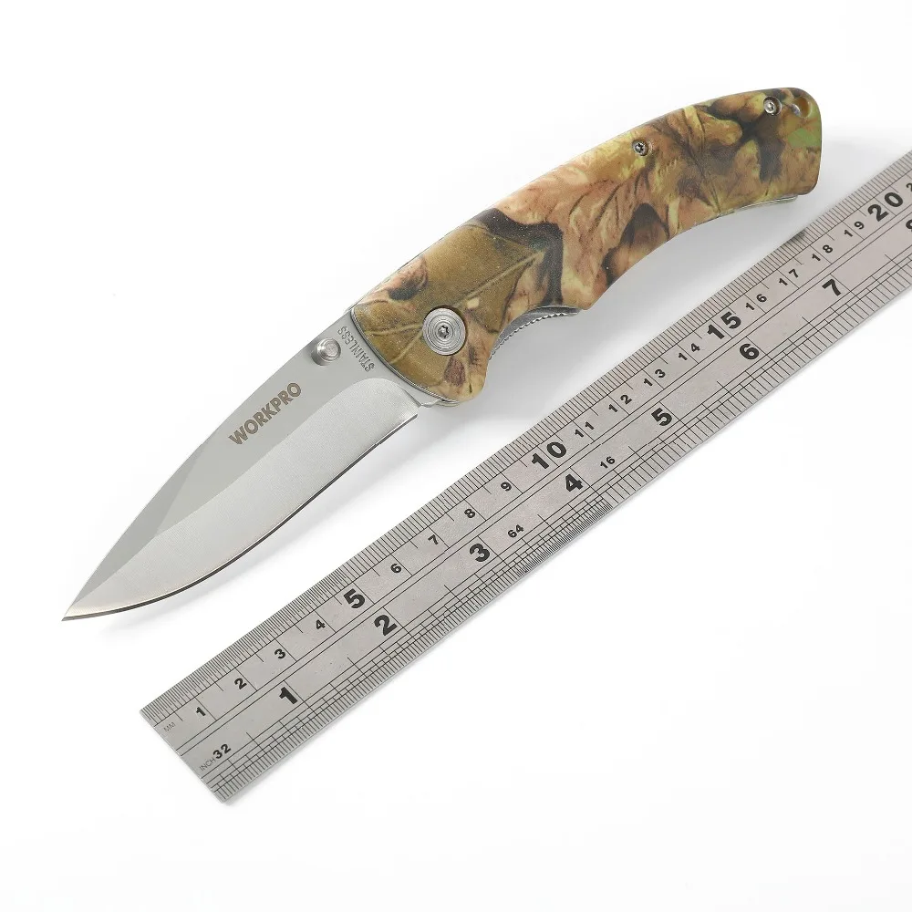 Baratos Kit de herramientas de supervivencia de camuflaje para acampar, cuchillo táctico, alicates para pelar cables, 2 piezas