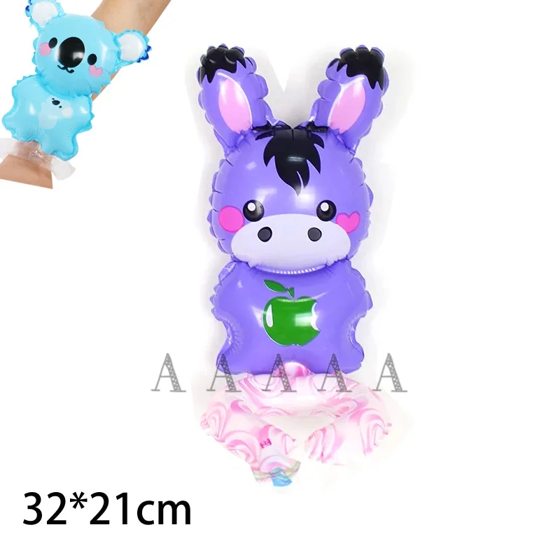 

10pcs foil balloons purple color horse wrist balloon for happy birthday balloons party decoration children toy