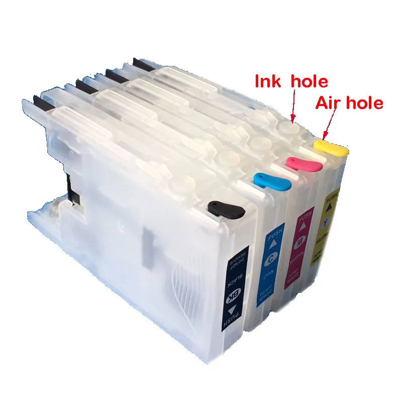 

Vilaxh Refillable ink Cartridge Dye Ink For Brother LC12 LC17 LC71 LC73 LC75 LC77 LC79 LC400 LC450 LC1220 LC1240 LC1280 Printer